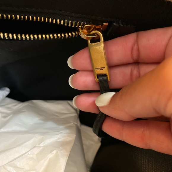 Saint Laurent Rive Gauche Linen Tote - Picture 4 of 5